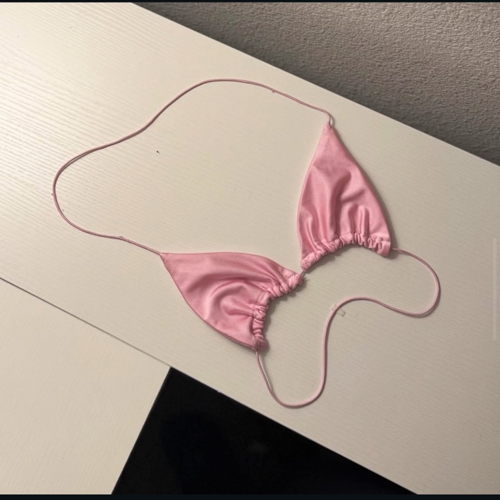 Pink Micro Triangle Bikini Set - Picture 3 of 3